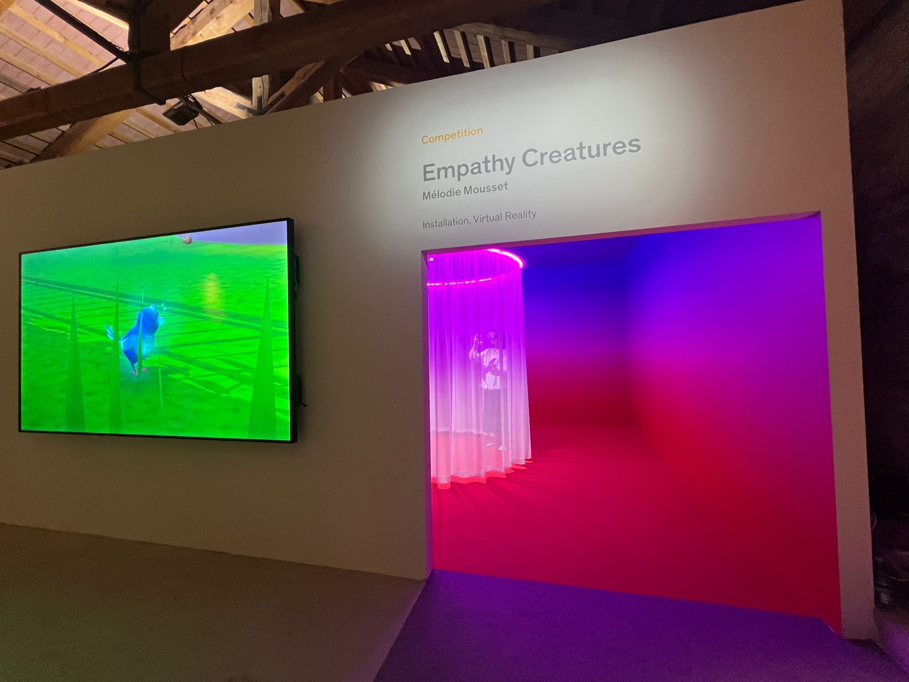 Empathy Creatures installation booth at Venice Immersive 2025