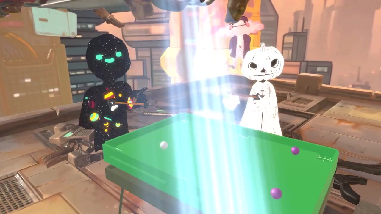 PatchWorld playful interactive systems with pool and flying gameplay in VR