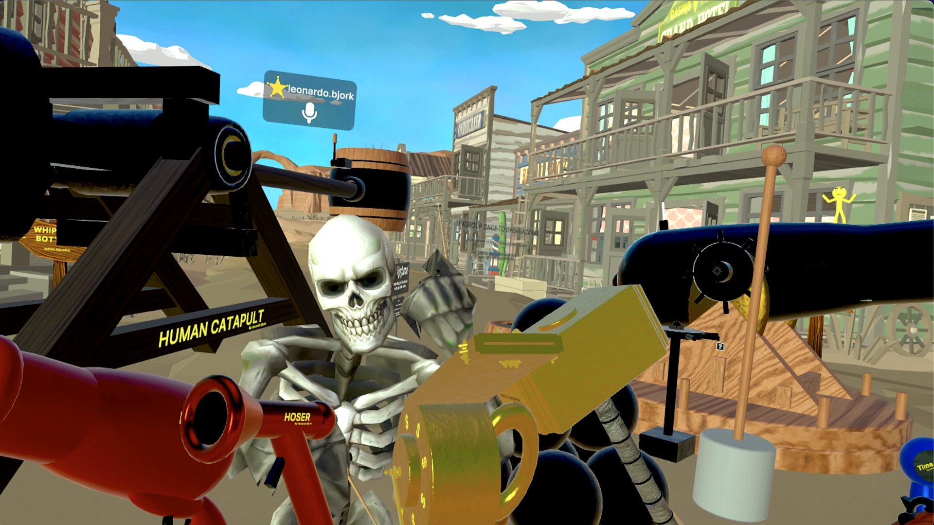 Tangent, a.k.a. Leonardo Björk, in Plinker Town with his playful PatchWorld inventions